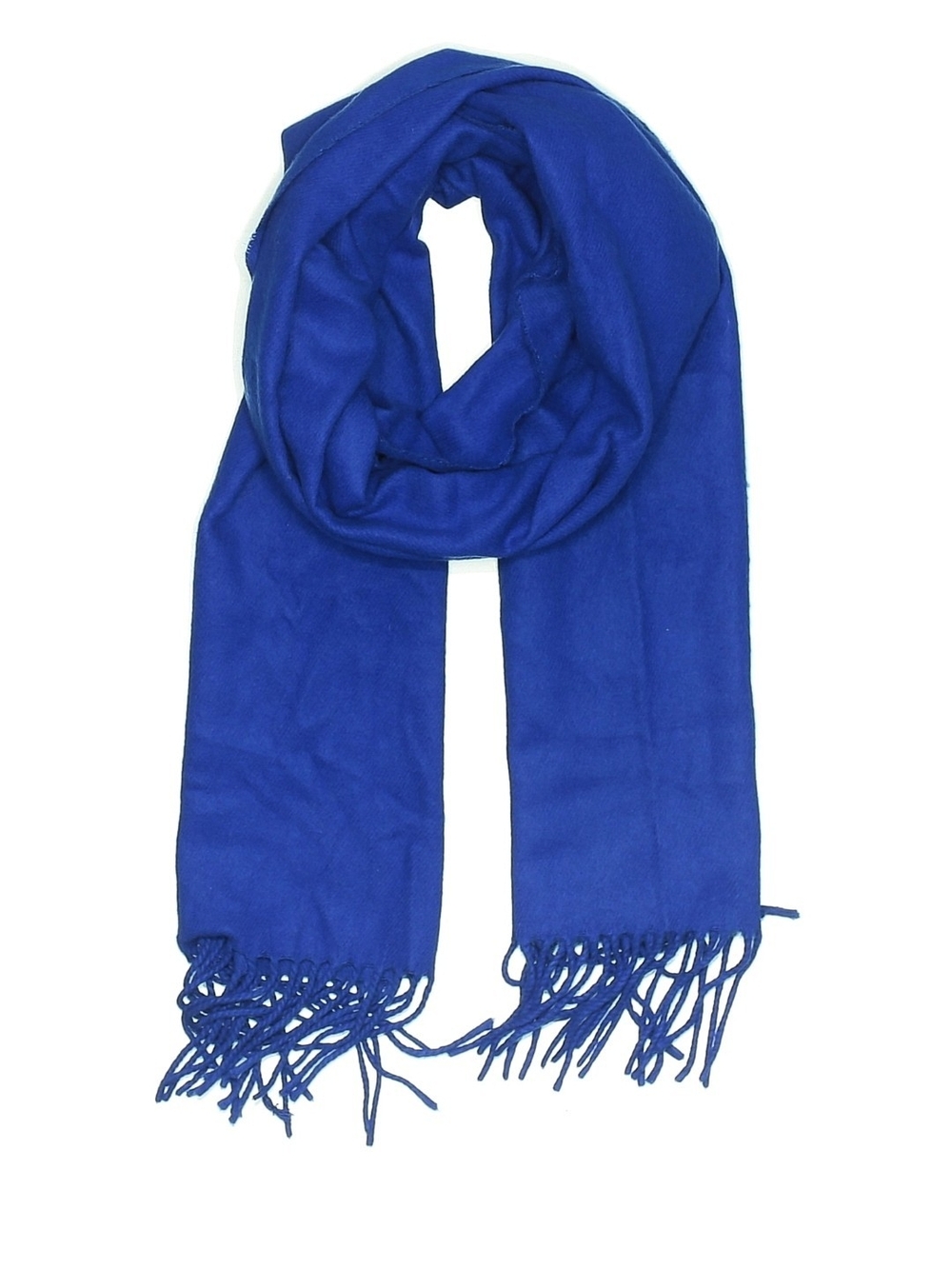 Wilsons Leather Royal Blue Fringed Scarf - Like New